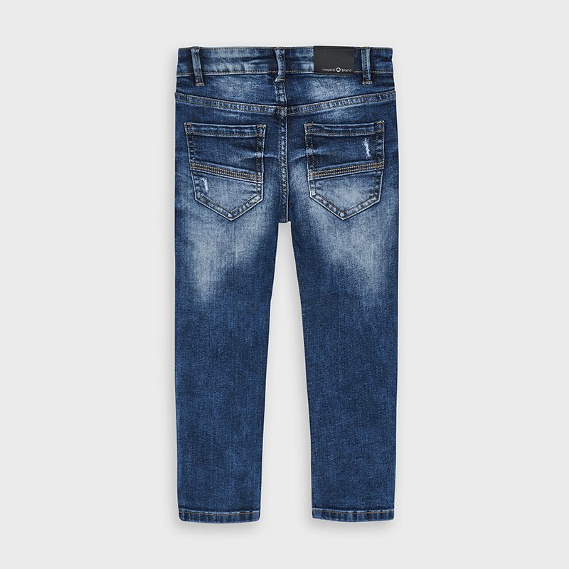 Pantaloni jeans bambino Mayoral effetto slavato strappato - ErreGiModaBimbo