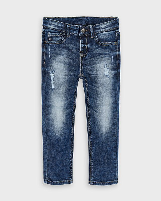 Pantaloni jeans bambino Mayoral effetto slavato strappato - ErreGiModaBimbo