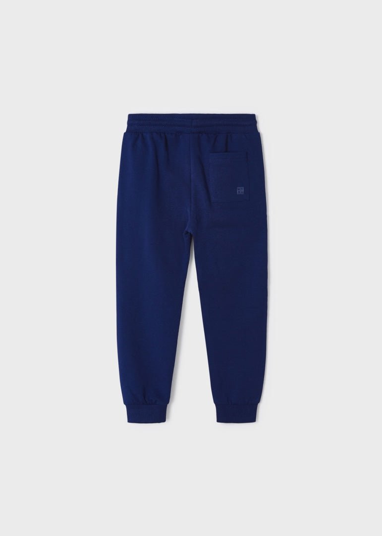 Pantaloni tuta basic bambino Mayoral cotone garzato blu - ErreGiModaBimbo