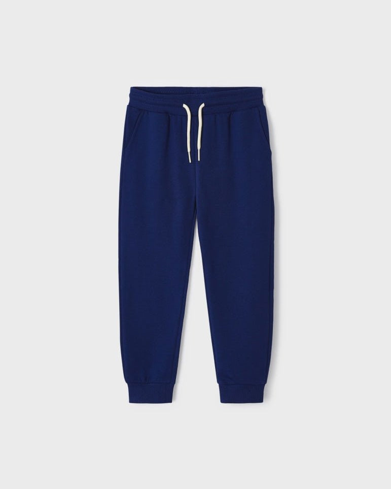 Pantaloni tuta basic bambino Mayoral cotone garzato blu - ErreGiModaBimbo