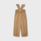Pantloni salopette bambina Mayoral Jumpsuit fiocco caramello - ErreGiModaBimbo