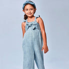 Pantloni salopette bambina Mayoral Jumpsuit fiocco Jeans - ErreGiModaBimbo