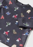 Pigiama caldo neonato Mayoral blu fantasia cani - ErreGiModaBimbo