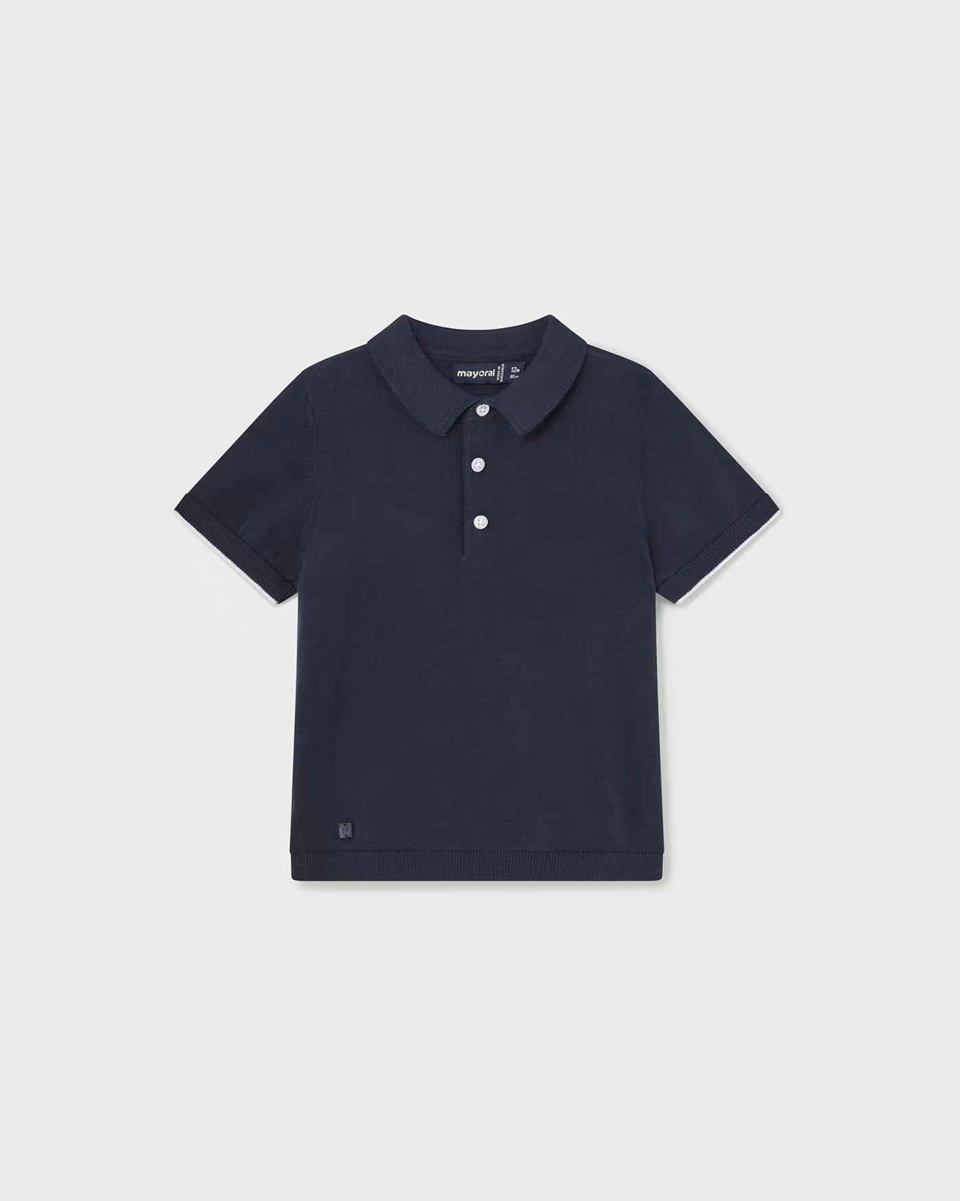 Polo in filo di cotone neonato Mayoral blu navy Mayoral Blu