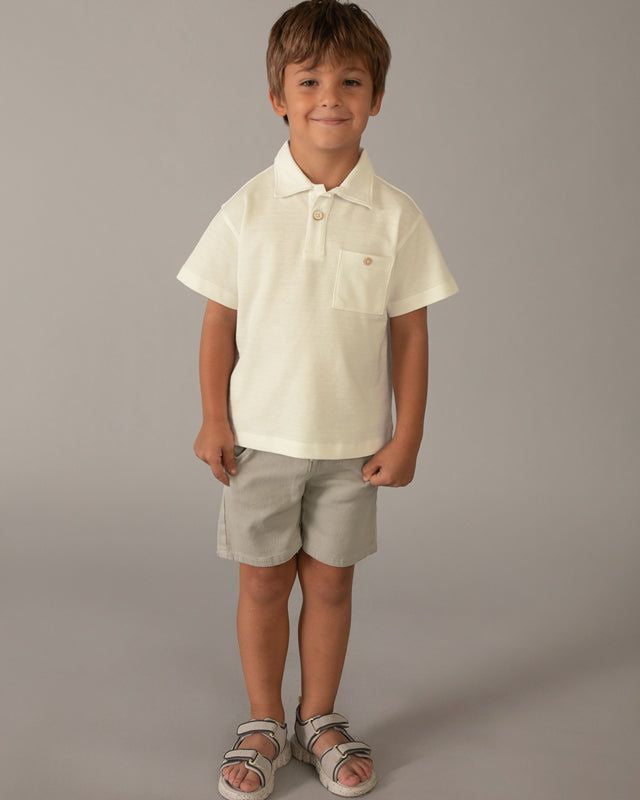 Polo bambino Mayoral panna e taschino Mayoral 2 Anni 92cm