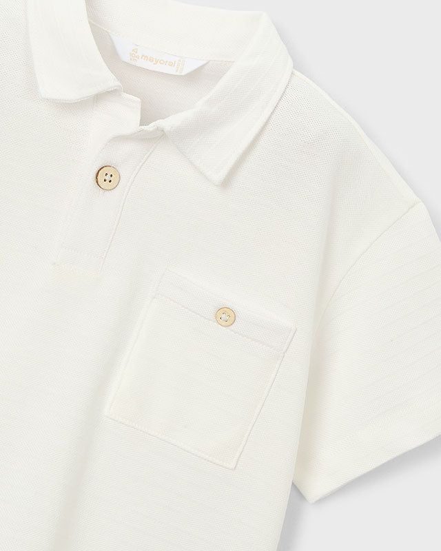 Polo bambino Mayoral panna e taschino Mayoral 2 Anni 92cm