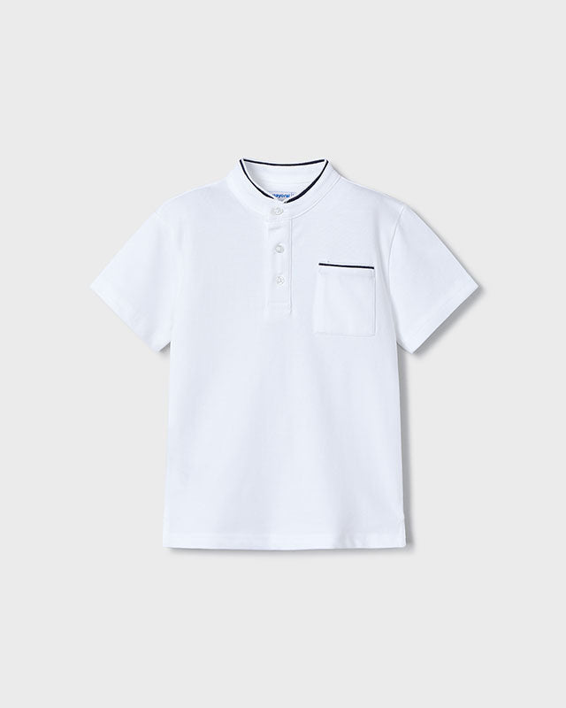 Polo colletto coreana bambino Mayoral bianca Mayoral Bianco