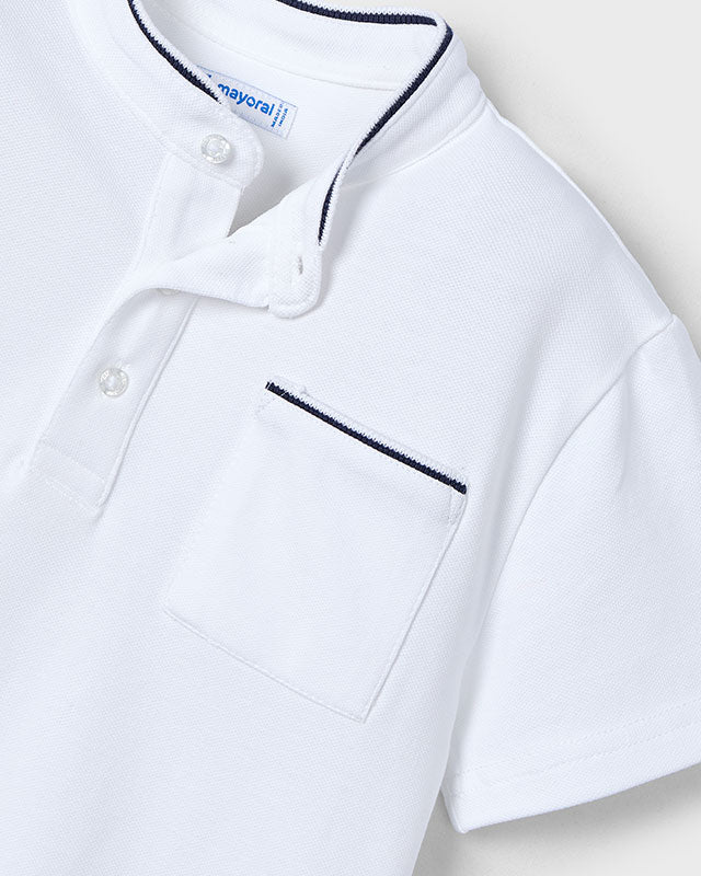 Polo colletto coreana bambino Mayoral bianca Mayoral Bianco