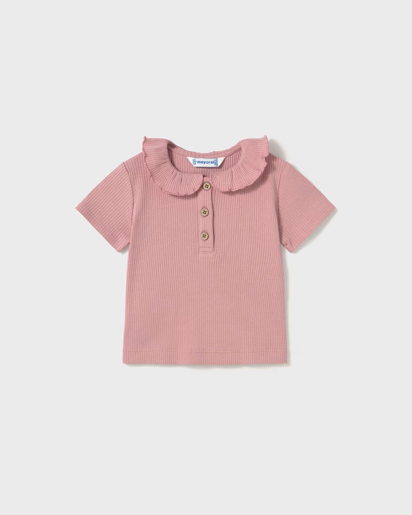 Polo costine colletto volant neonata Mayoral rosato Mayoral 6 Mesi 68cm