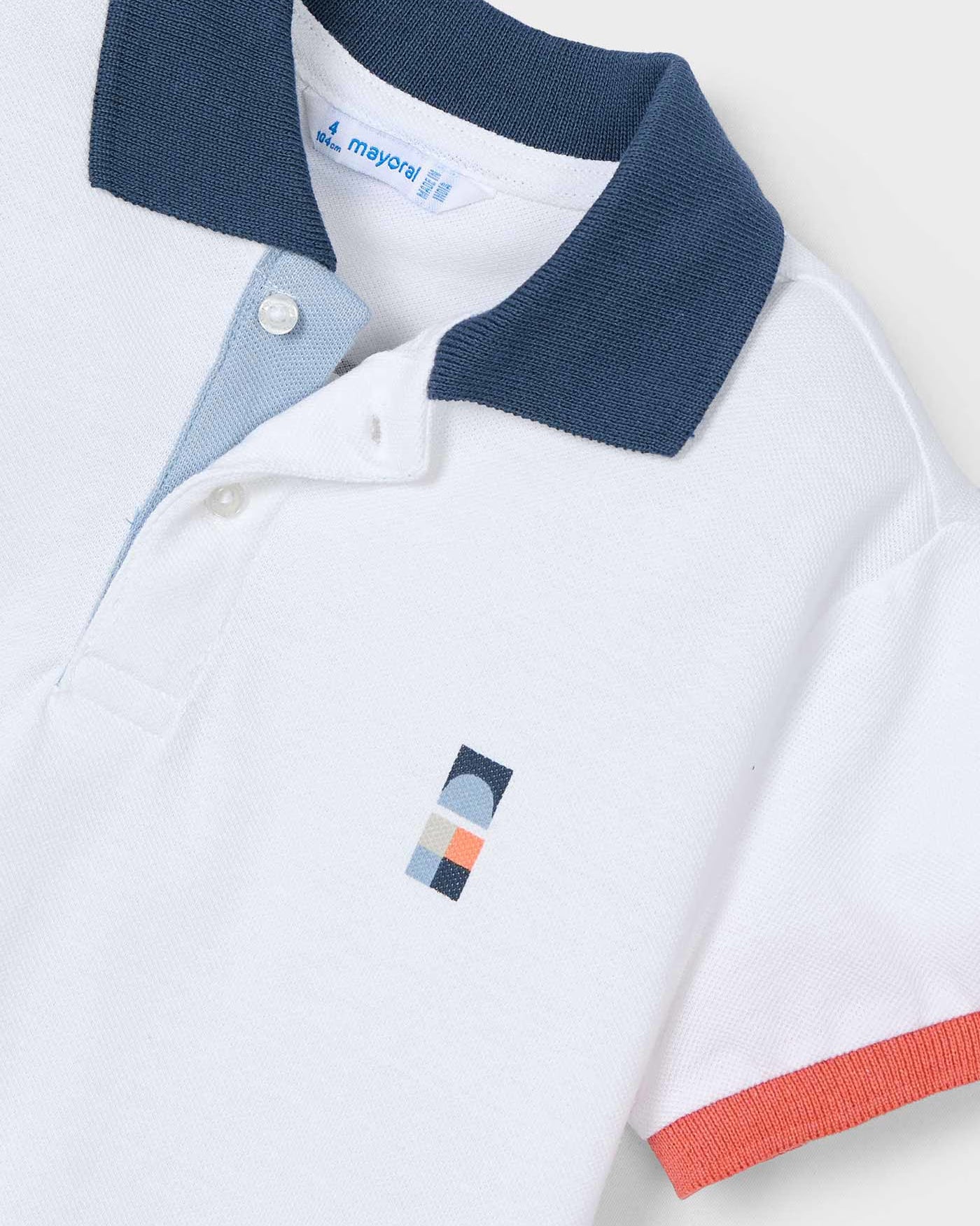 Polo grafica bambino Mayoral bianco pesca Mayoral 2 Anni 92cm