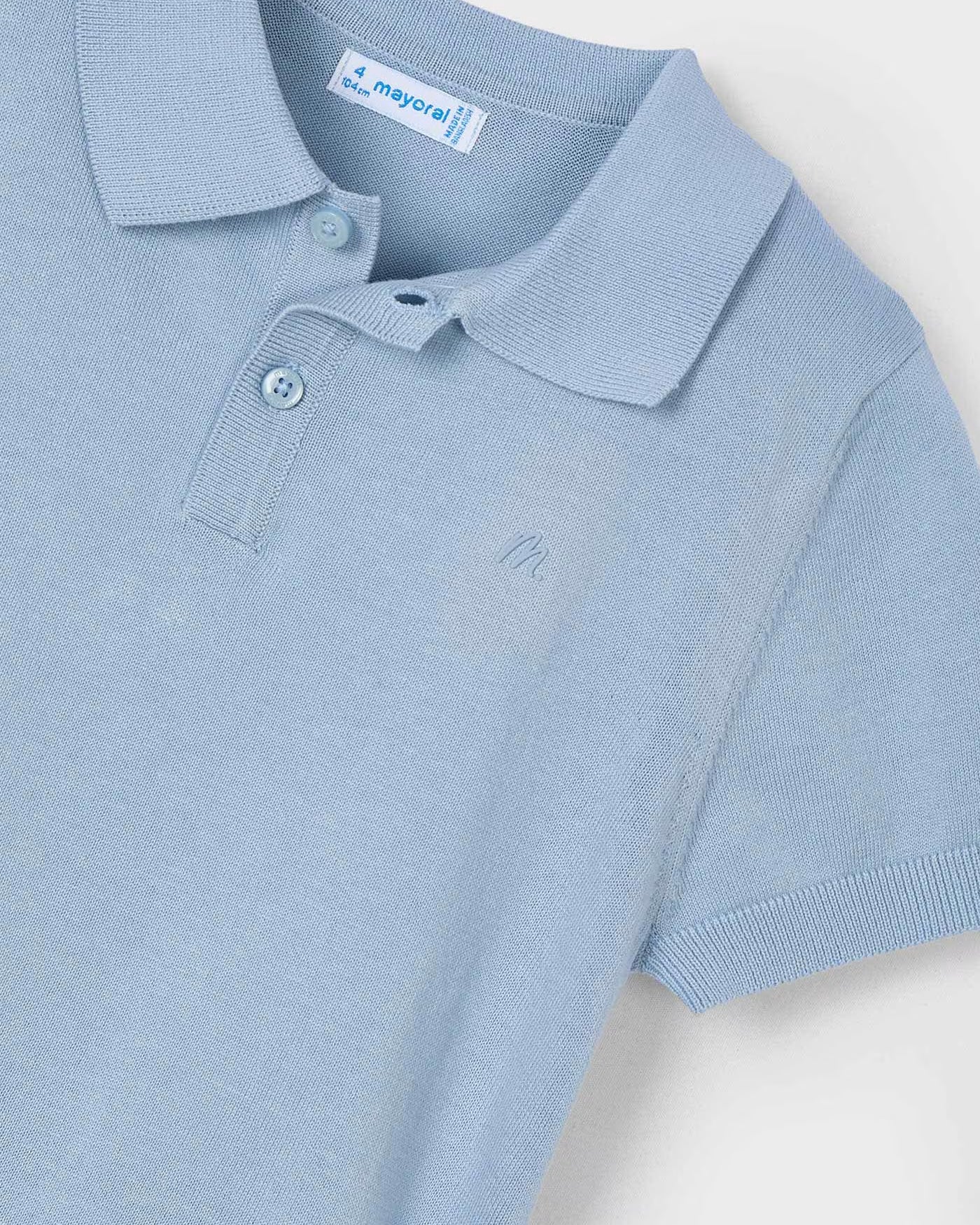Polo in filo di cotone bambino Mayoral azzurra Mayoral 2 Anni 92cm