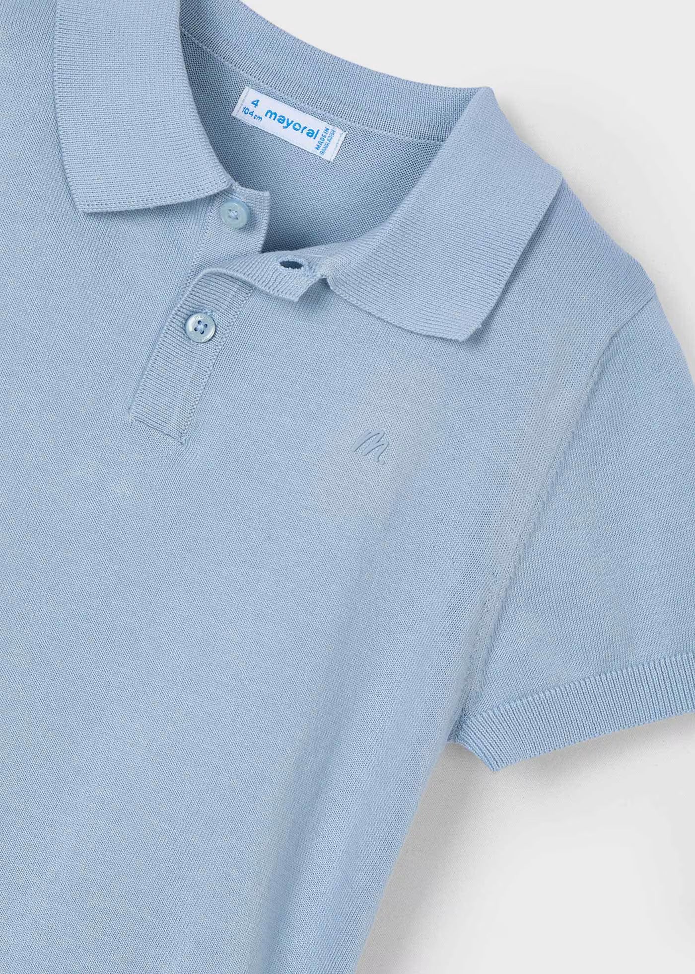 Polo in filo di cotone bambino Mayoral azzurra Mayoral 2 Anni 92cm