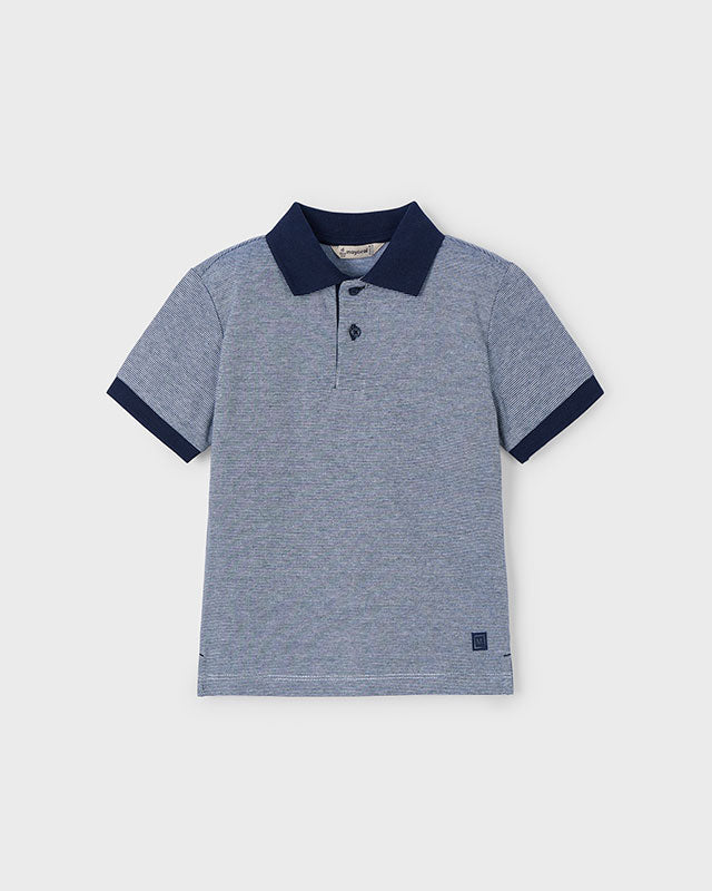 Polo manica corta bambino Mayoral contasti blu navy Mayoral Blu navy