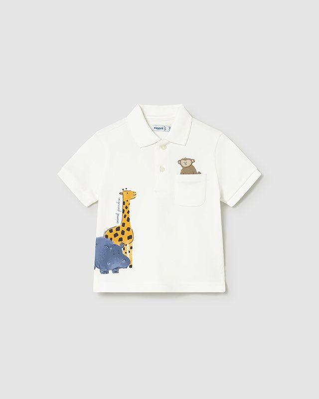 Polo Mayoral neonato cotone con animali della savana Mayoral 6 Mesi 68cm