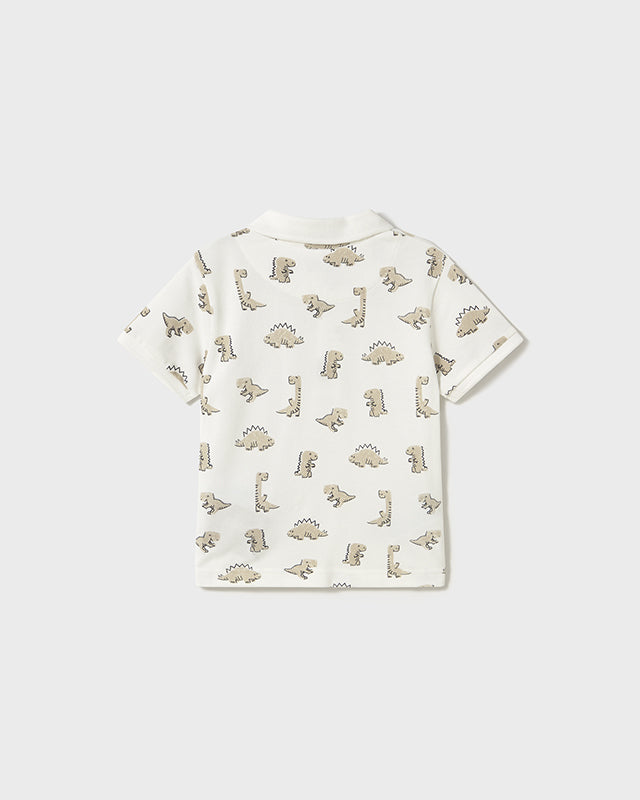 Polo neonato Mayoral stampa dinosauri panna Mayoral Panna