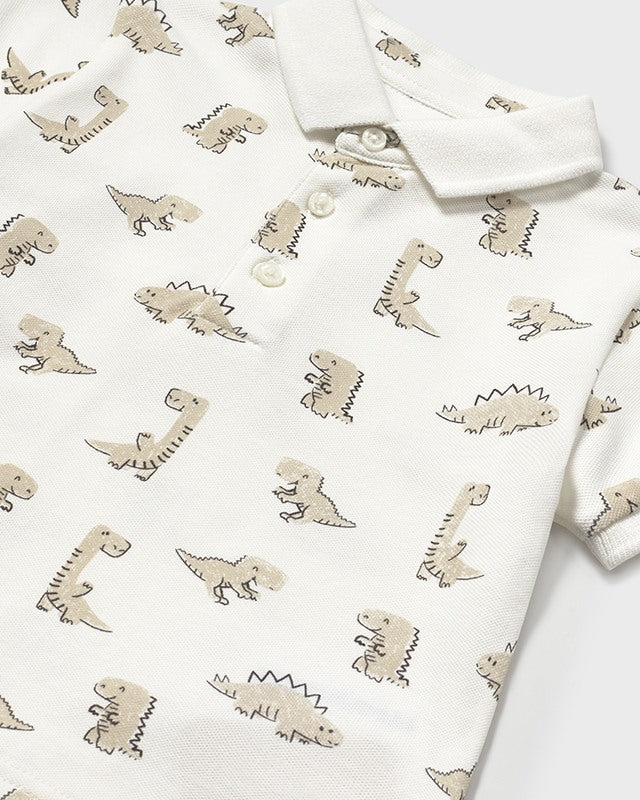 Polo neonato Mayoral stampa dinosauri panna Mayoral Panna