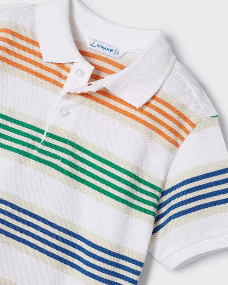 Polo manica corta bambino Mayoral righe multicolore Mayoral Multicolore