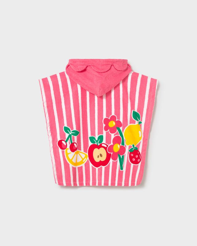 Poncho asciugamano mare con cappuccio neonata Mayoral frutta geranio Mayoral 12 Mesi 80cm