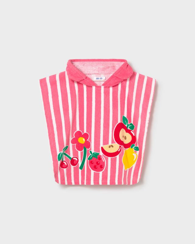 Poncho asciugamano mare con cappuccio neonata Mayoral frutta geranio Mayoral 12 Mesi 80cm