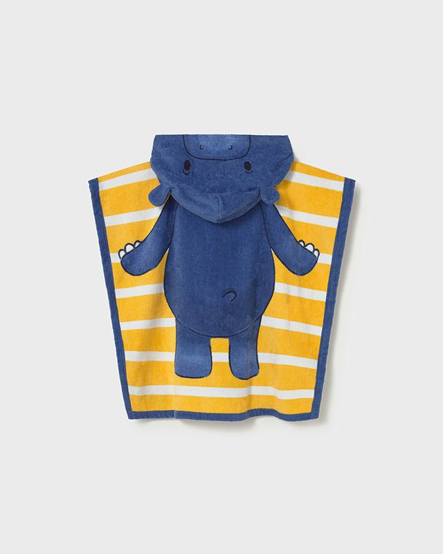 Poncho asciugamano mare con cappuccio neonato Mayoral ippopotamo Mayoral 12 Mesi 80cm