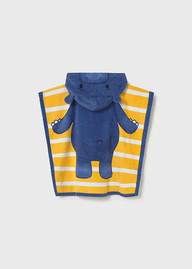 Poncho asciugamano mare con cappuccio neonato Mayoral ippopotamo Mayoral 12 Mesi 80cm