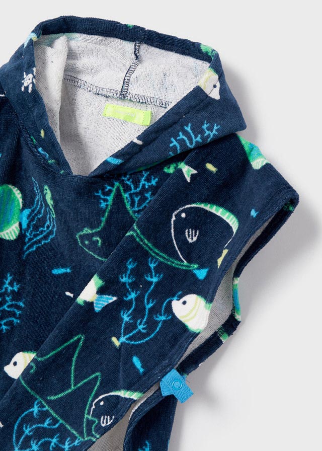 Poncho mare neonato Mayoral 100% cotone pesci - ErreGiModaBimbo