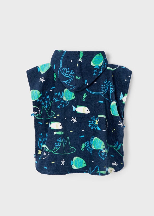 Poncho mare neonato Mayoral 100% cotone pesci - ErreGiModaBimbo