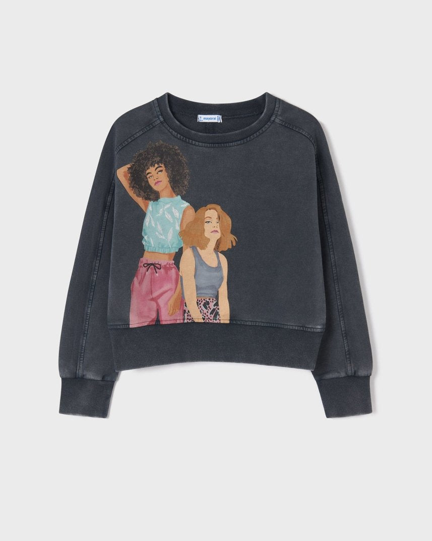 Pullover ragazza Mayoral stampata - ErreGiModaBimbo