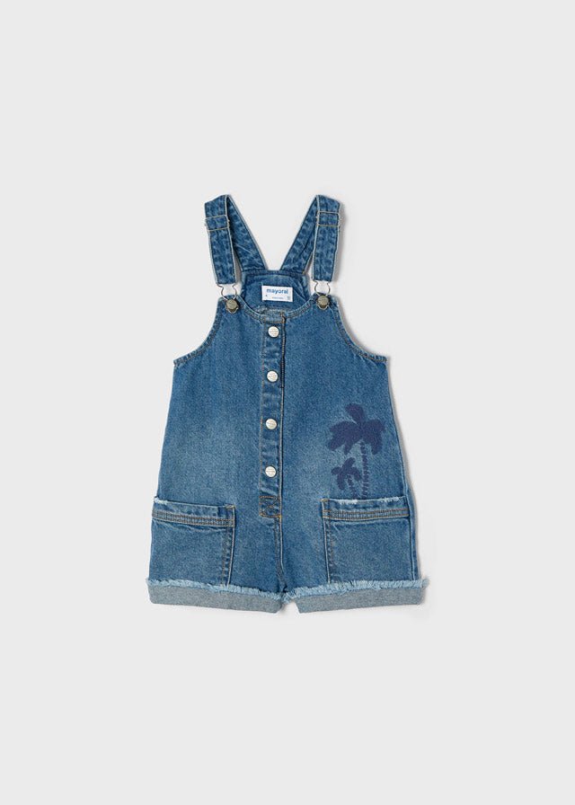 Salopette corta bambina Mayoral denim jeans - ErreGiModaBimbo