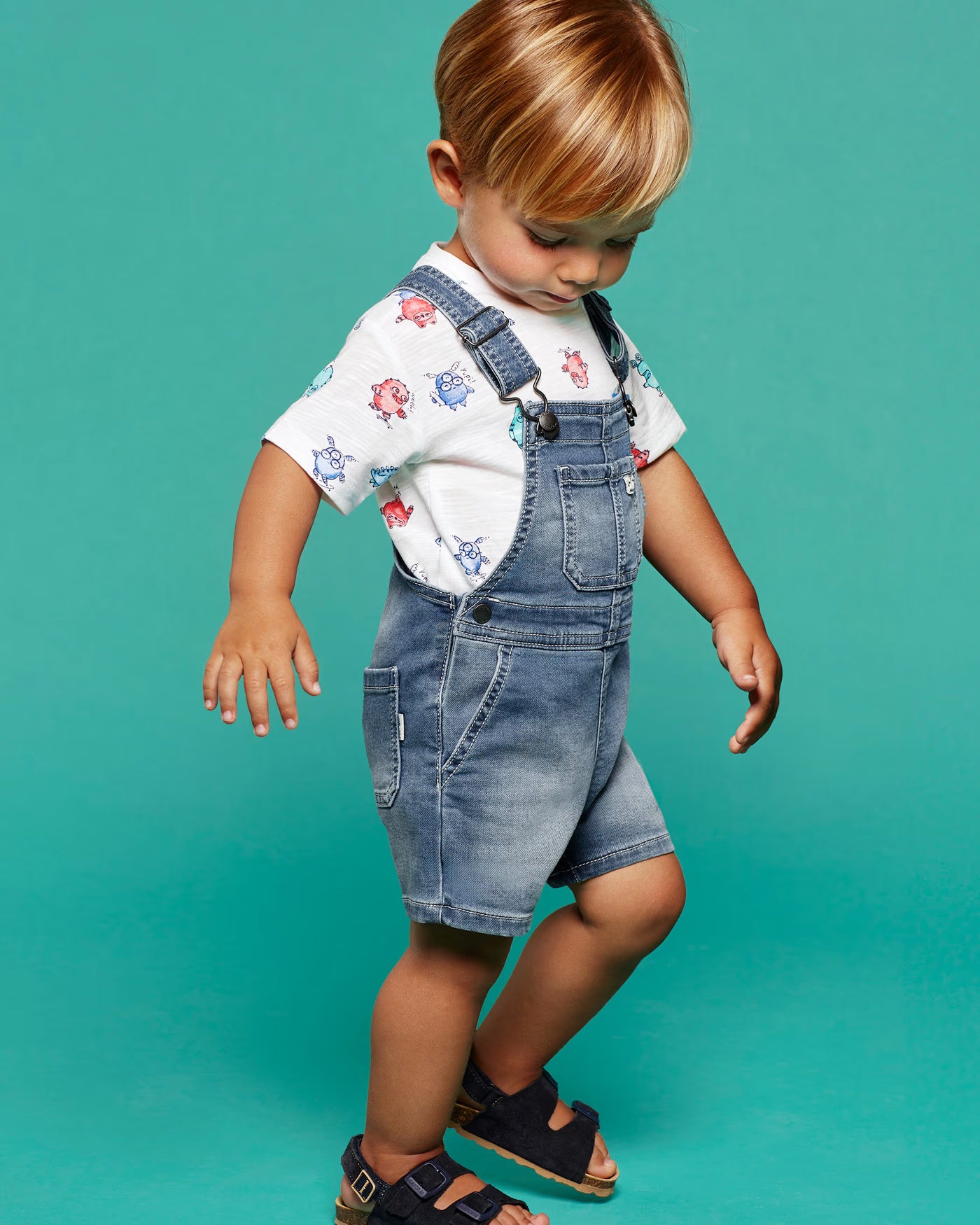 Salopette denim neonato Mayoral jeans chiaro Mayoral Jeans