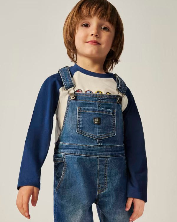 Salopette jeans Cotton bambino Mayoral effetto delavè - ErreGiModaBimbo