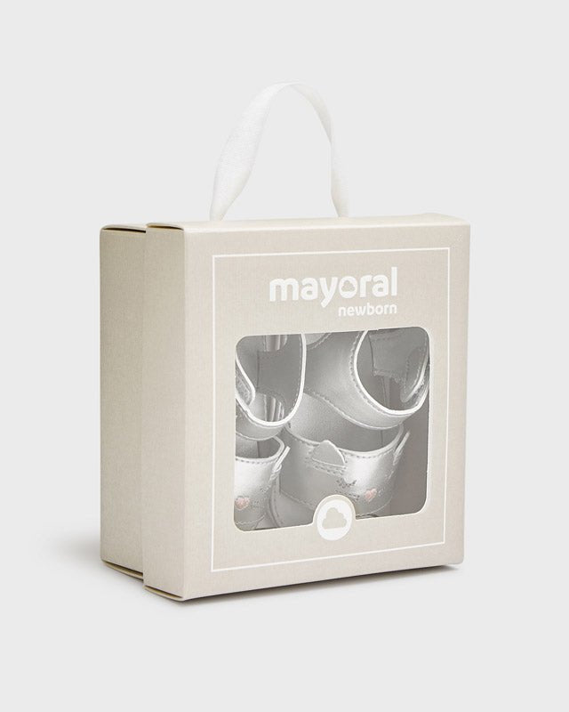 Sandali argento neonata Mayoral Newborn - ErreGiModaBimbo