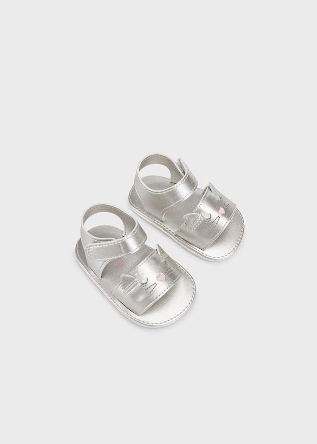 Sandali argento neonata Mayoral Newborn - ErreGiModaBimbo