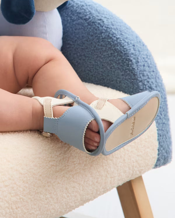 Sandali neonato Mayoral Newborn azzurro-beige-panna Mayoral Azzurro