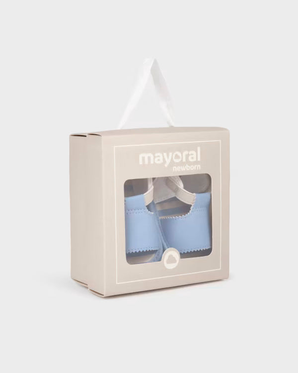 Sandali neonato Mayoral Newborn azzurro-beige-panna Mayoral Azzurro