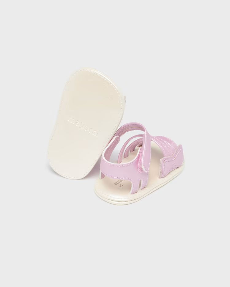 Sandali ragnetto con fibbia neonata Mayoral Newborn rosa - ErreGiModaBimbo
