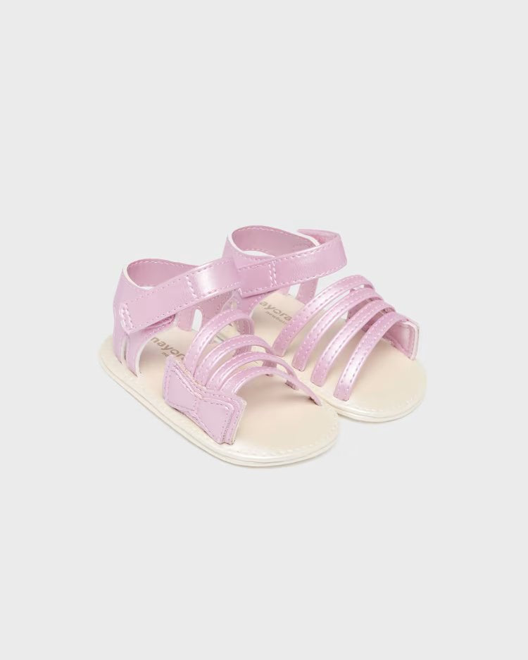 Sandali ragnetto con fibbia neonata Mayoral Newborn rosa - ErreGiModaBimbo