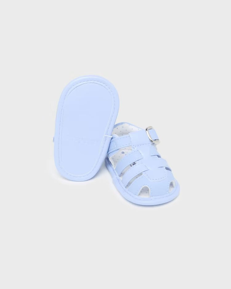 Sandali ragnetto con fibbia neonato Mayoral Newborn azzurro - ErreGiModaBimbo