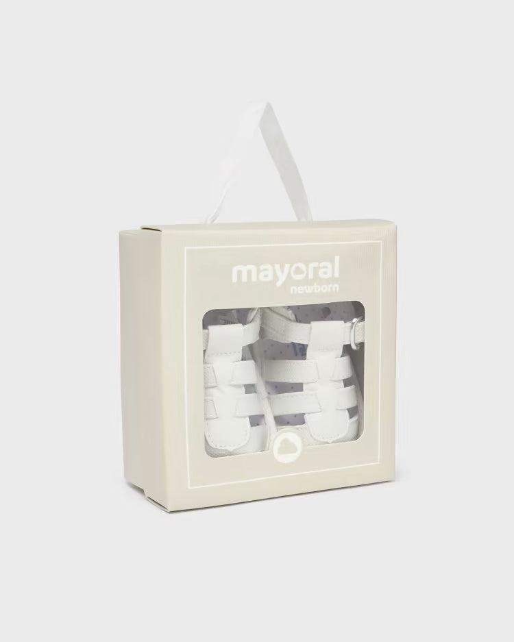 Sandali ragnetto con fibbia neonato Mayoral Newborn gesso - ErreGiModaBimbo