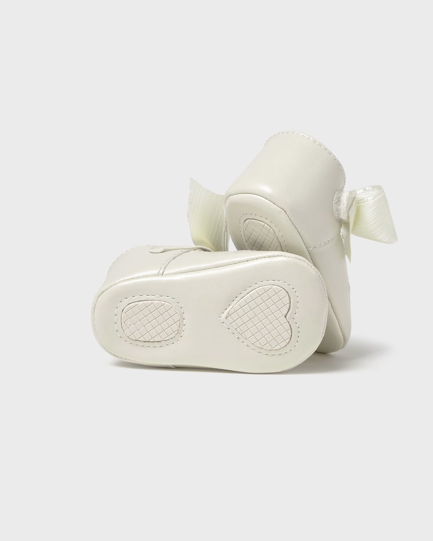 Scarpe ballerine cerimonia fiocco neonata Mayoral Newborn panna Mayoral Panna
