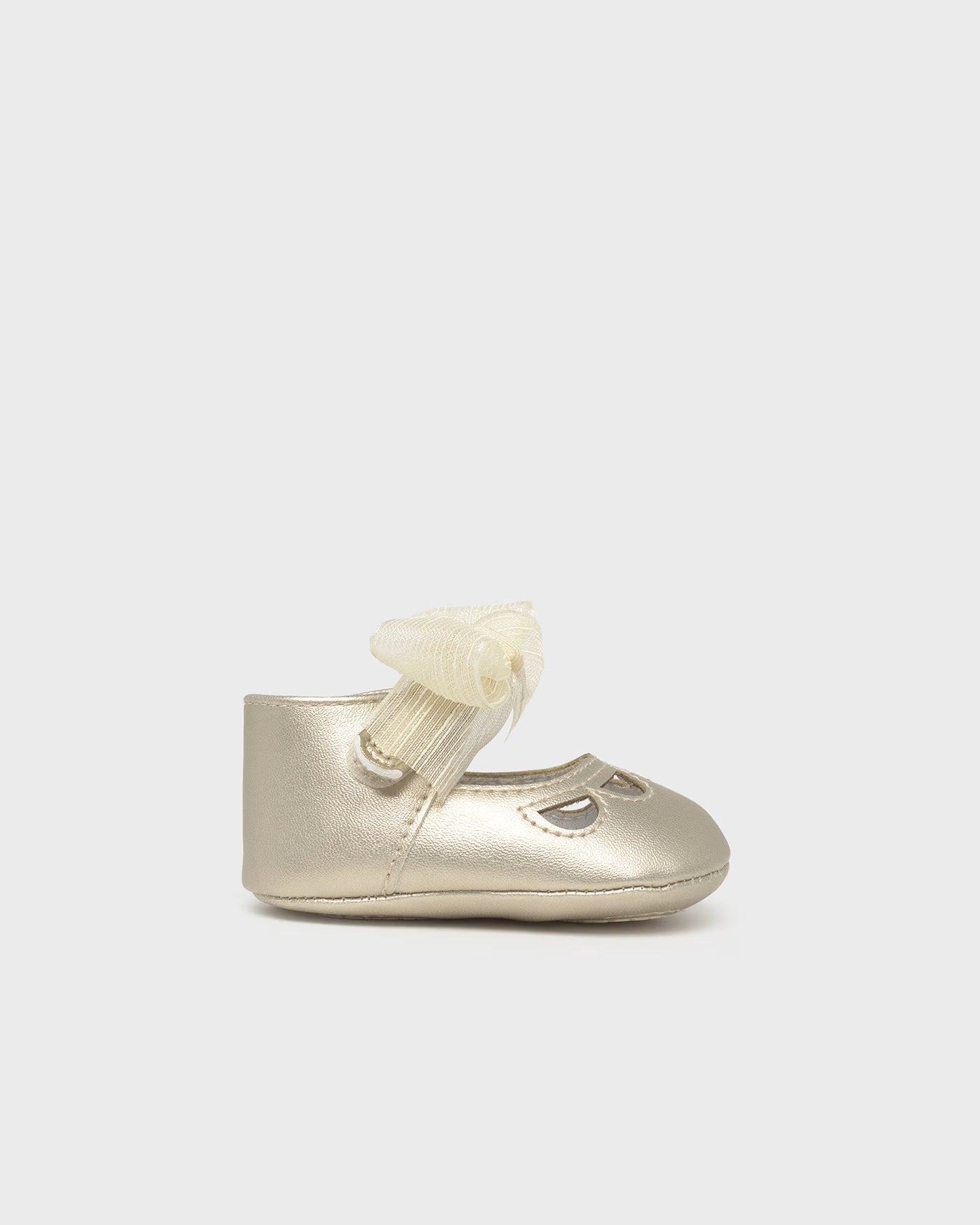 Scarpe ballerine cerimonia fiocco neonata Mayoral Newborn dorate Mayoral Oro