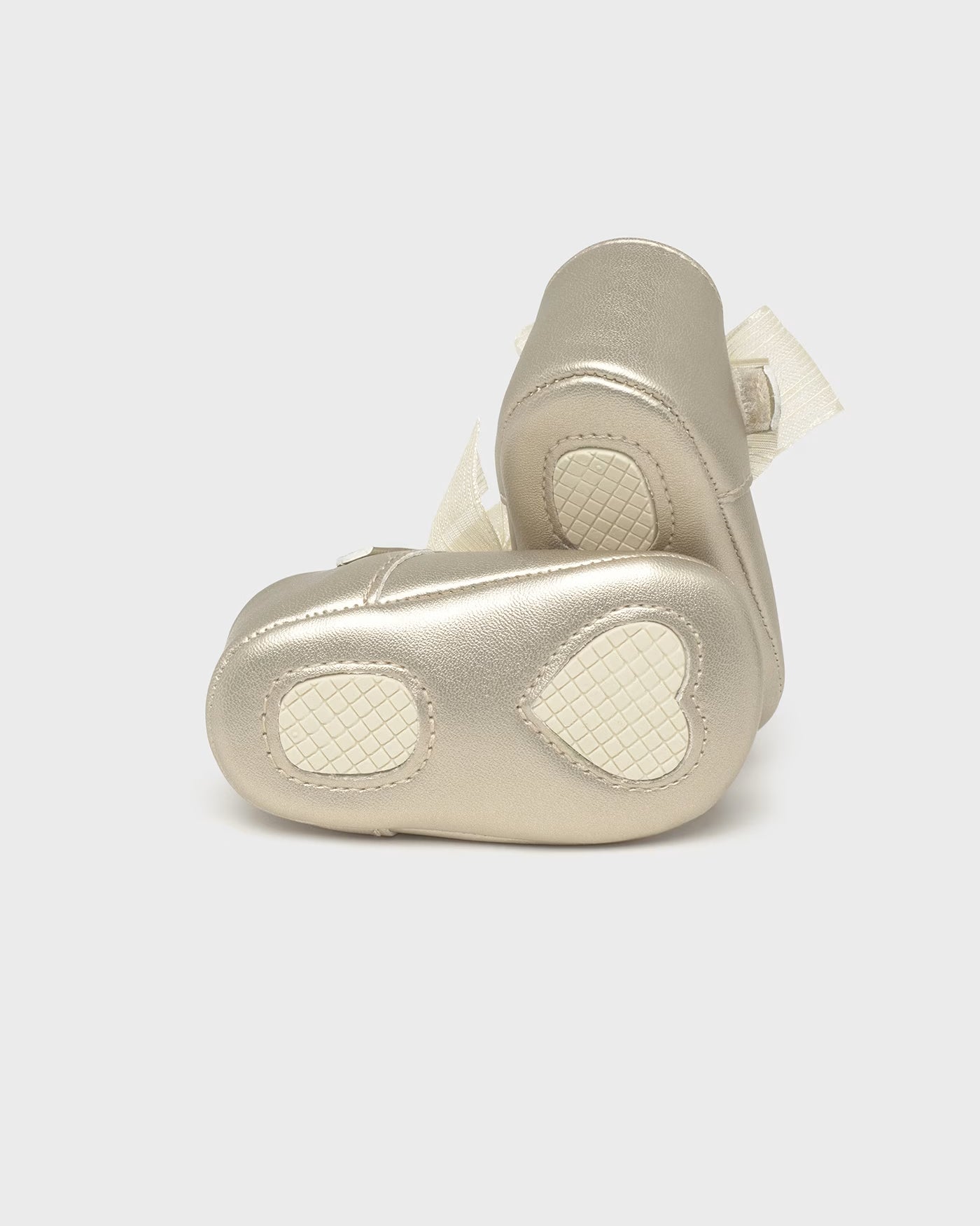 Scarpe ballerine cerimonia fiocco neonata Mayoral Newborn dorate Mayoral Oro