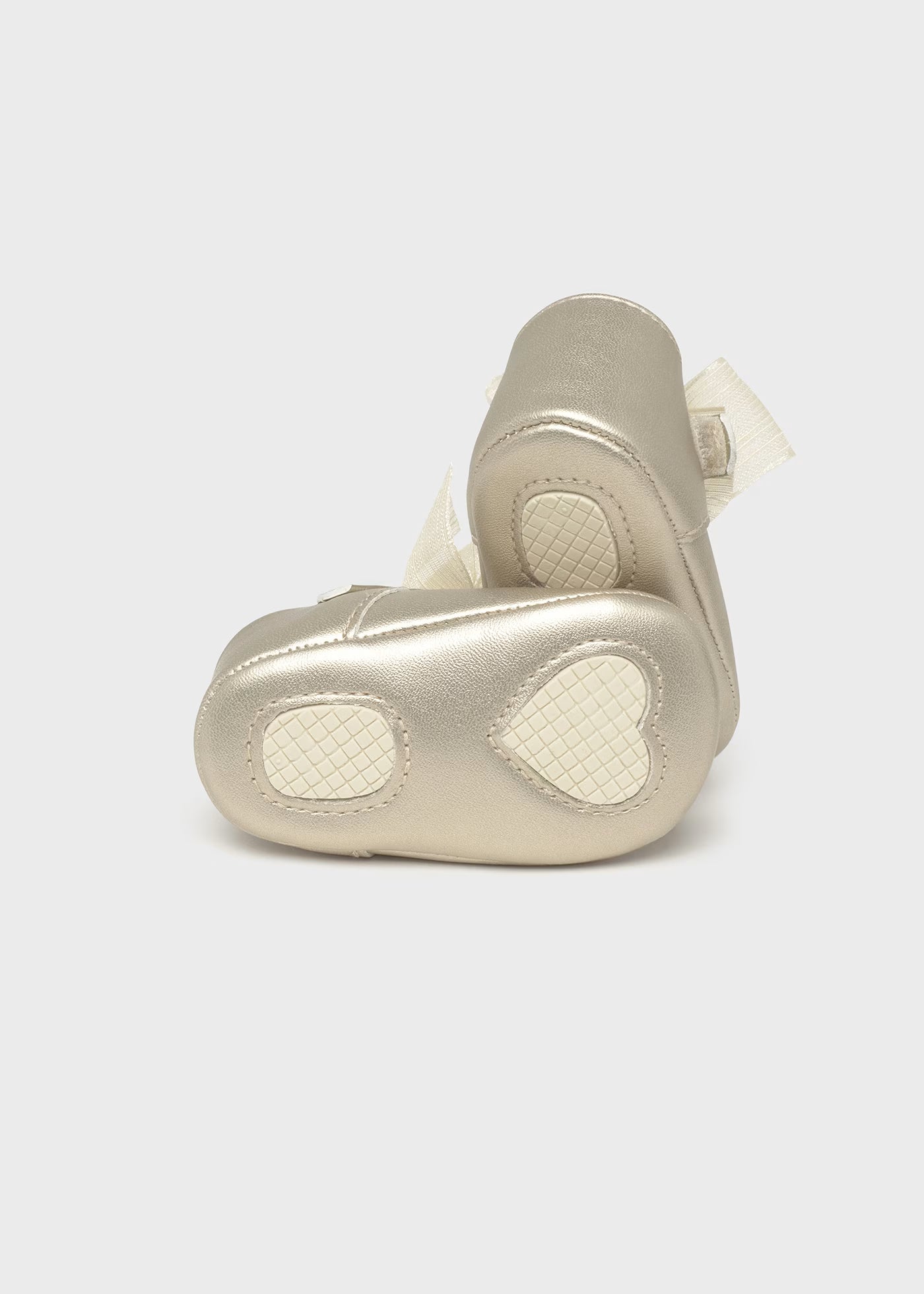 Scarpe ballerine cerimonia fiocco neonata Mayoral Newborn dorate Mayoral Oro