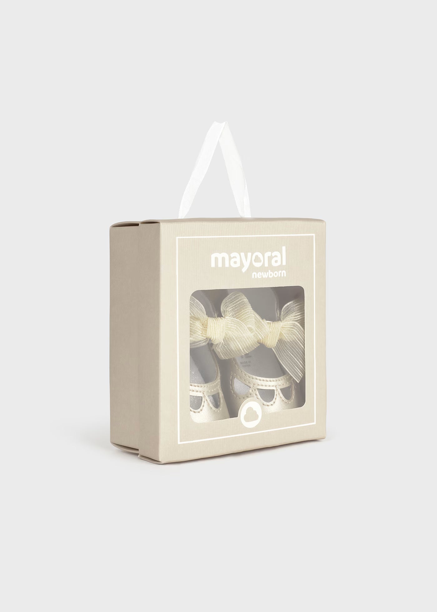 Scarpe ballerine cerimonia fiocco neonata Mayoral Newborn dorate Mayoral Oro