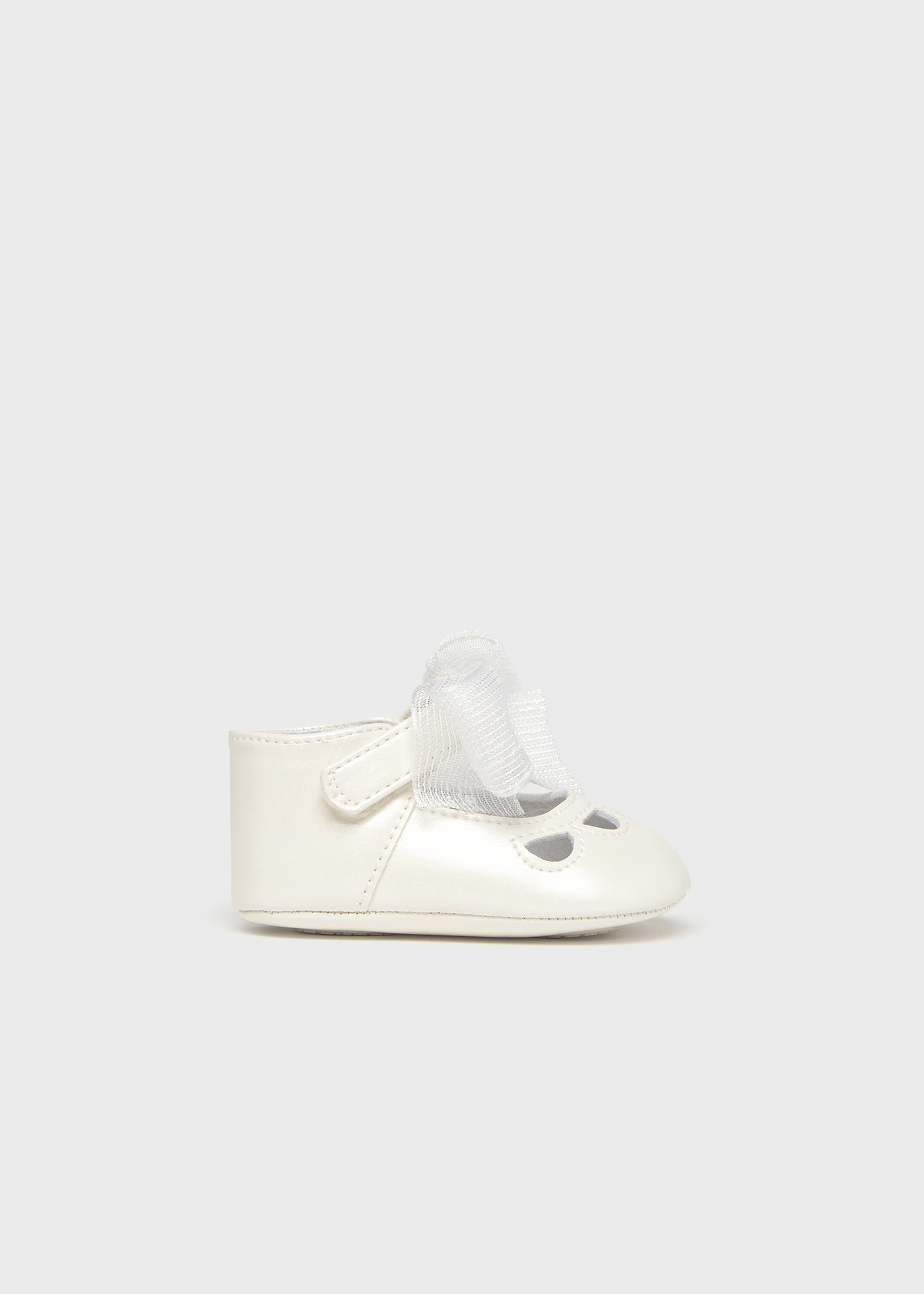 Scarpe ballerine cerimonia fiocco neonata Mayoral Newborn madreperla Mayoral 15 (0-2 Mesi)