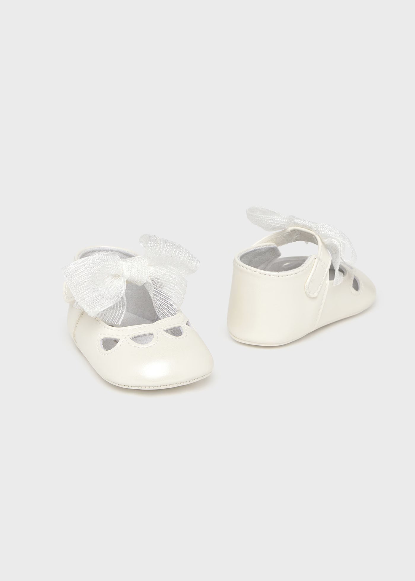 Scarpe ballerine cerimonia fiocco neonata Mayoral Newborn madreperla Mayoral 15 (0-2 Mesi)