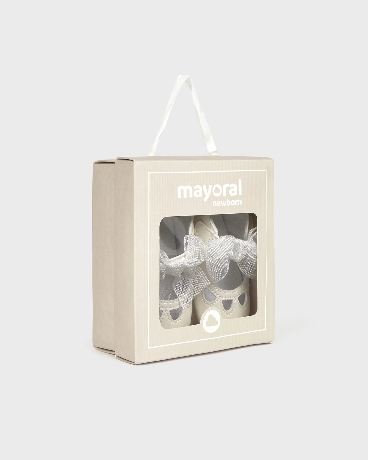 Scarpe ballerine cerimonia fiocco neonata Mayoral Newborn madreperla Mayoral 15 (0-2 Mesi)