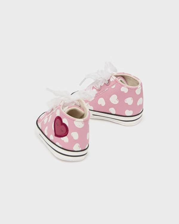 Scarpe sportive sneakers fiocco neonata Mayoral Newborn rosa - ErreGiModaBimbo