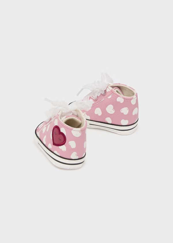 Scarpe sportive sneakers fiocco neonata Mayoral Newborn rosa - ErreGiModaBimbo
