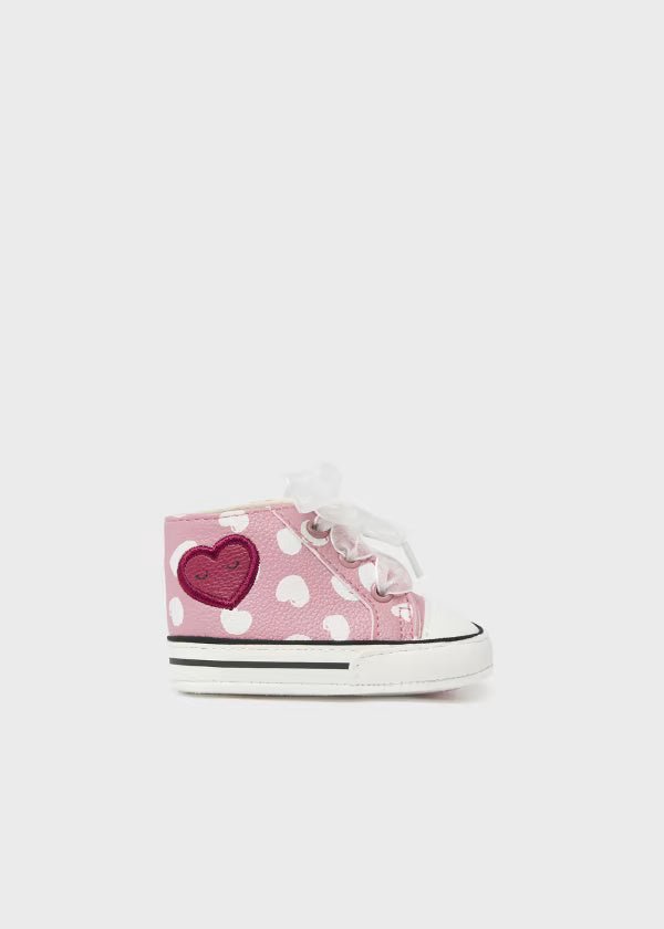 Scarpe sportive sneakers fiocco neonata Mayoral Newborn rosa - ErreGiModaBimbo